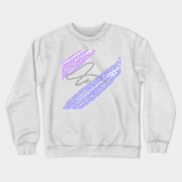 Pink Purple glitter sparkle art design Crewneck Sweatshirt by Artistic_st